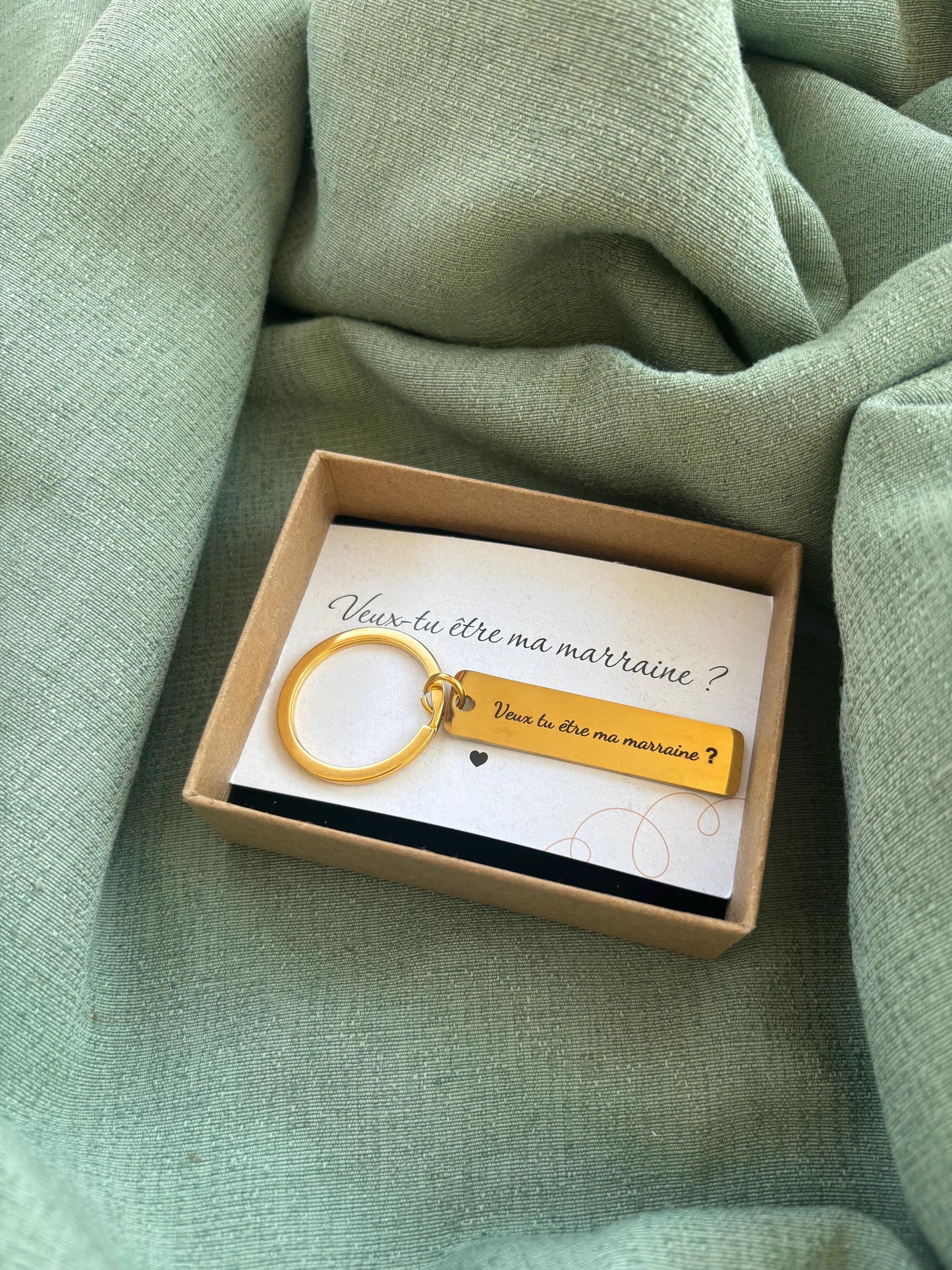 Porte-clés marraine – Demande marraine originale