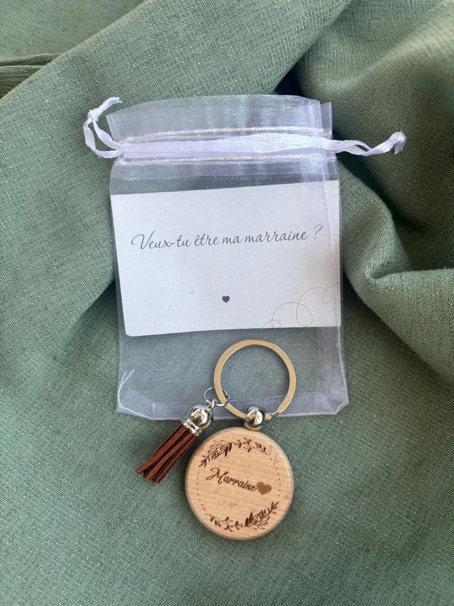 Porte-clés marraine – Demande marraine originale