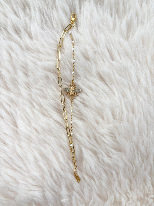 Charlyne - Double bracelet doré