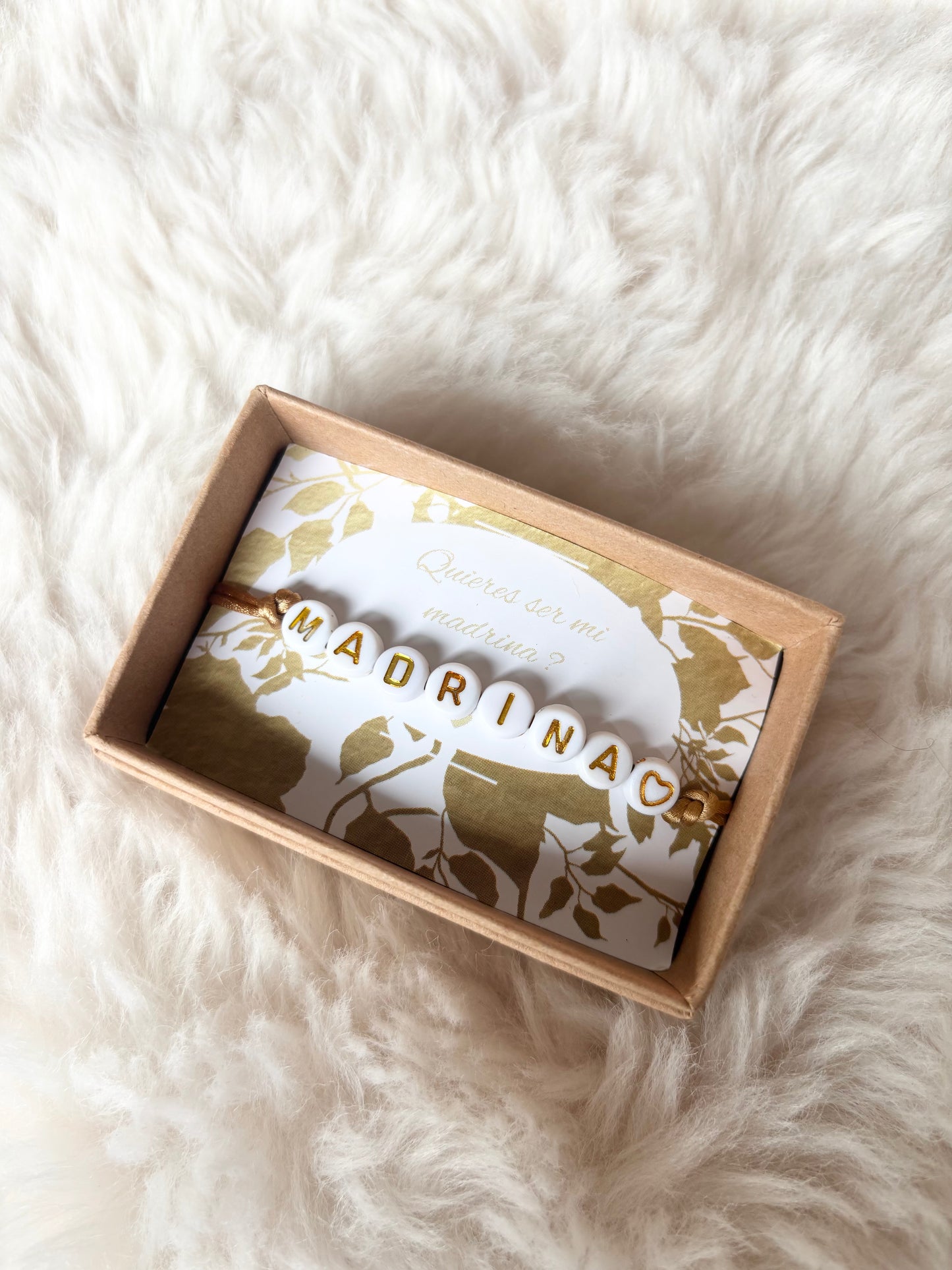 💝 Bracelet d’annonce – “¿Quieres ser mi madrina?”