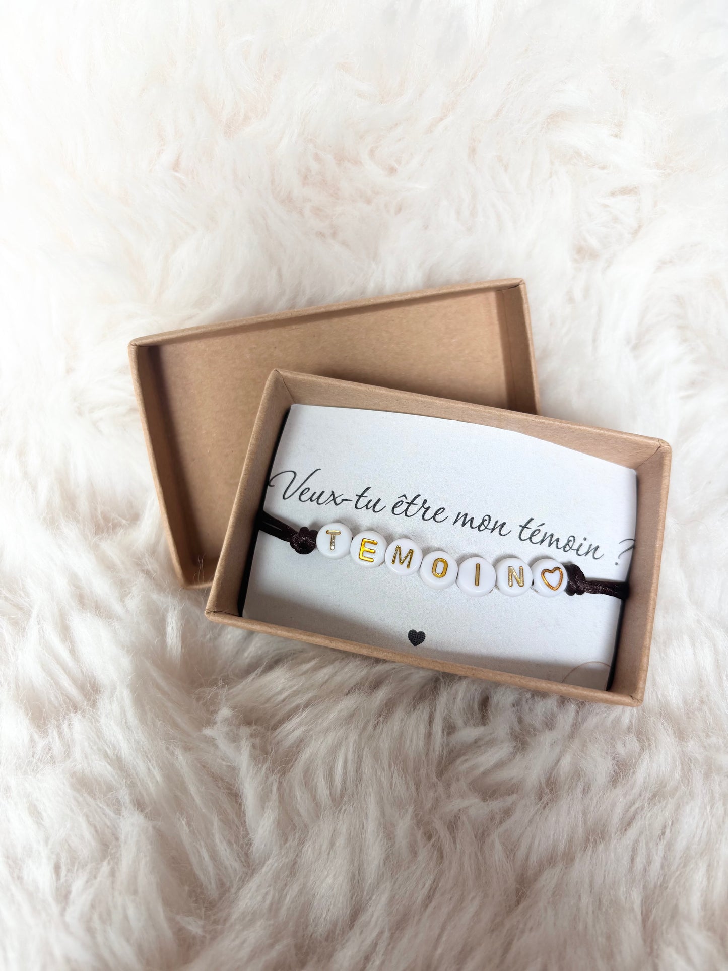 🌸 Bracelet d’annonce – “Veux-tu être ma témoin ?”