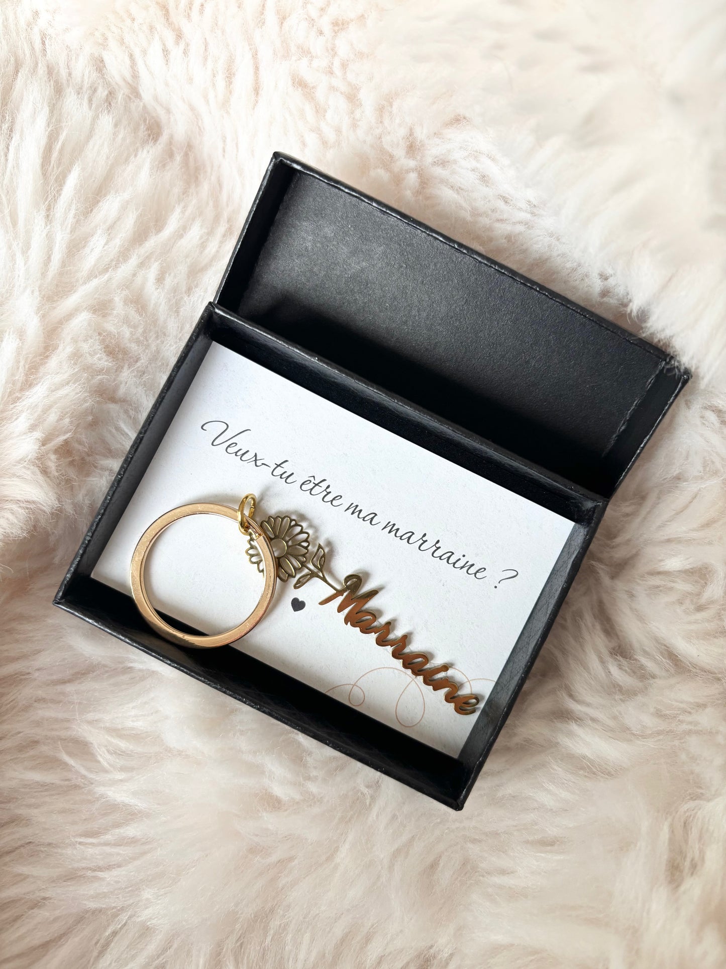 đž Porte-clĂ©s dâannonce â âVeux-tu ĂȘtre ma marraine ?â