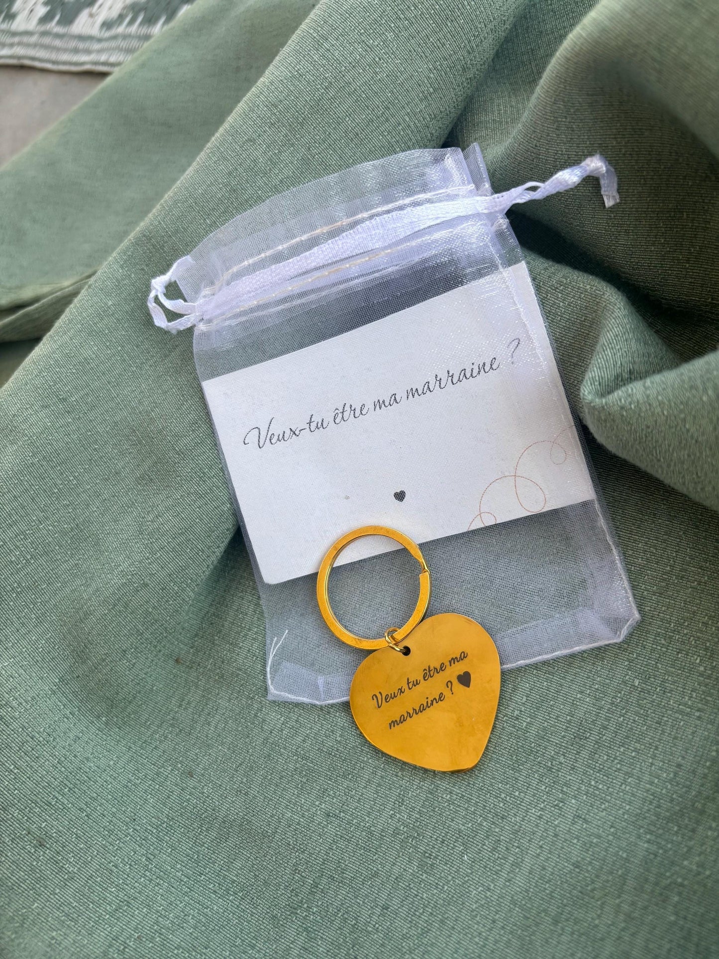 Porte-clés marraine – Demande marraine originale