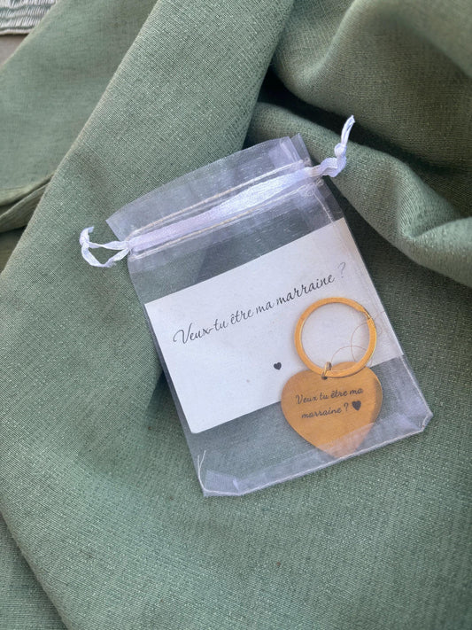 Porte-clés marraine – Demande marraine originale