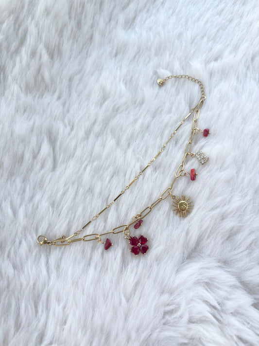 Rosalia - Bracelet doré à pendentifs