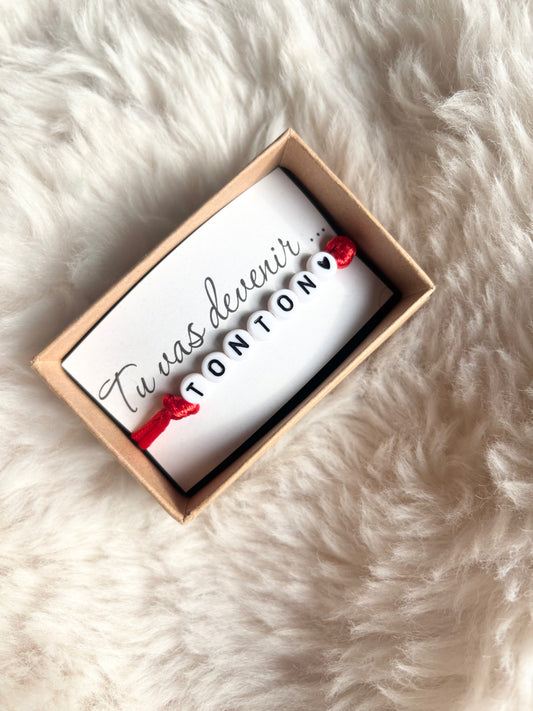 🍼 Bracelet d’annonce de grossesse – “Tu vas devenir…”