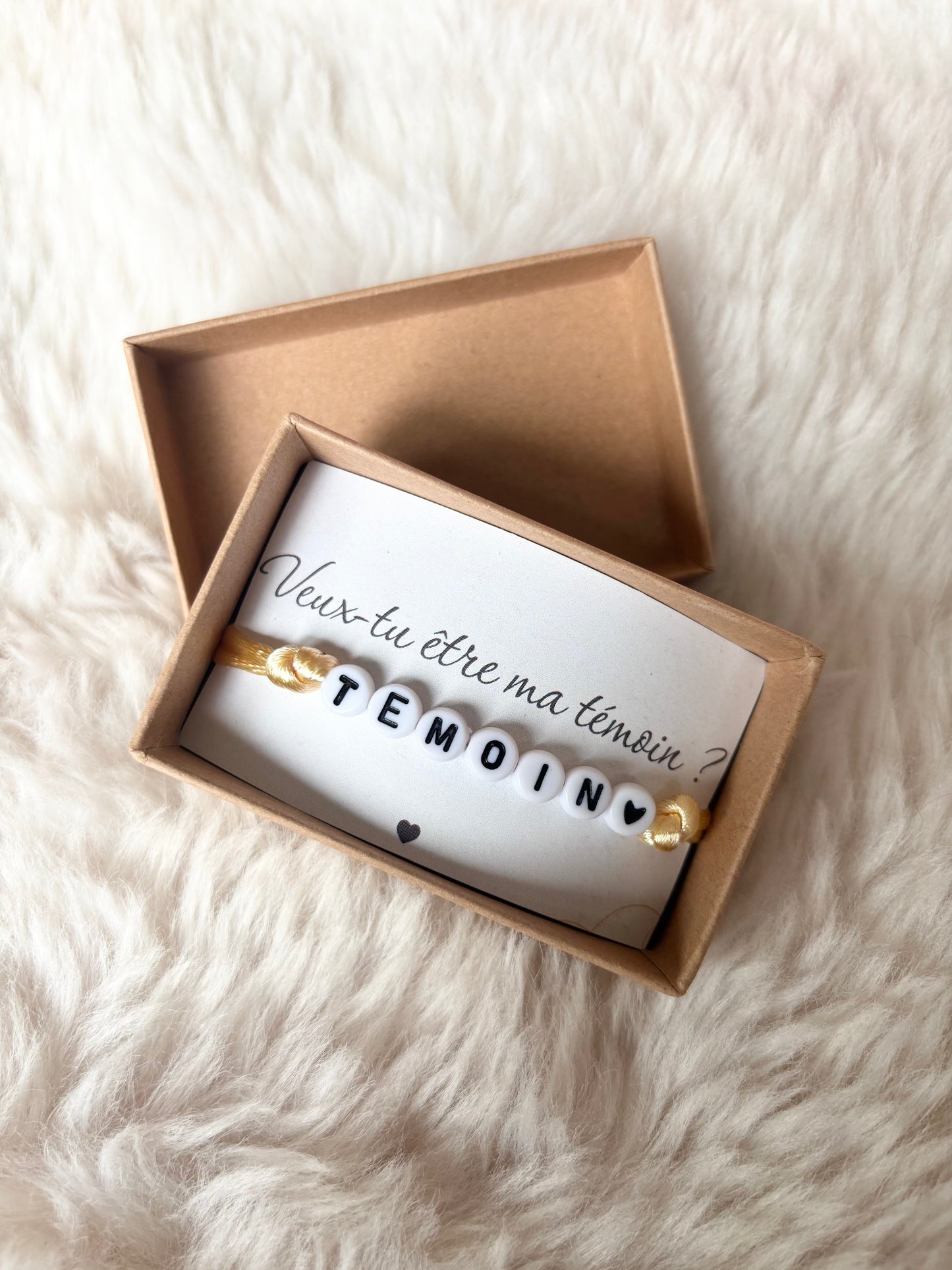 🌸 Bracelet d’annonce – “Veux-tu être ma témoin ?”