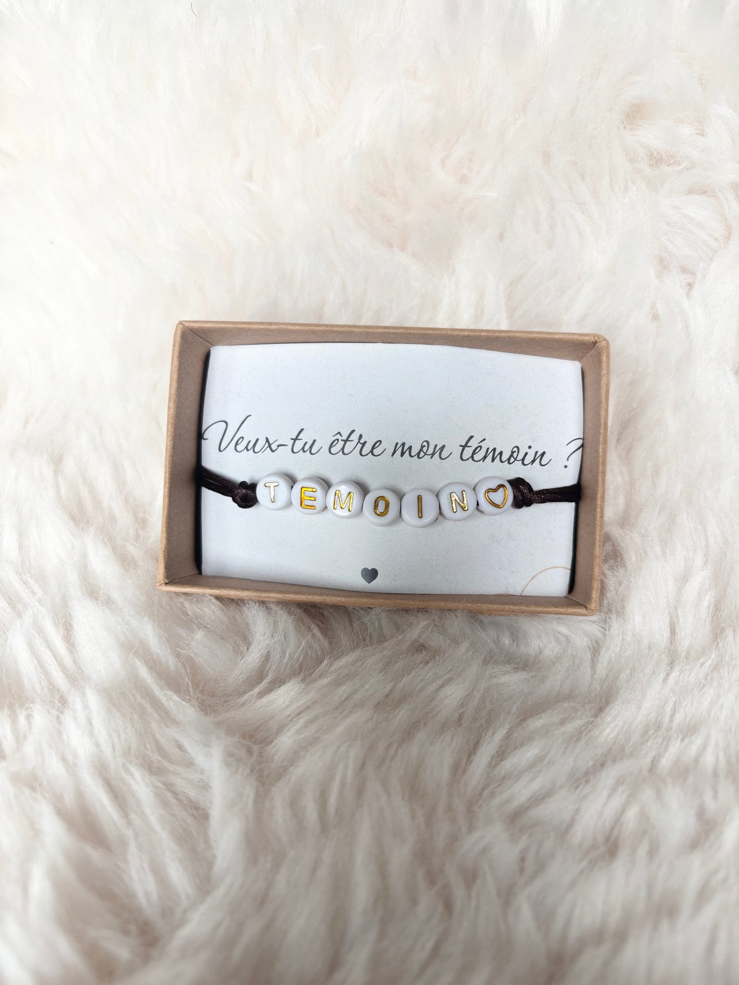 🌸 Bracelet d’annonce – “Veux-tu être ma témoin ?”