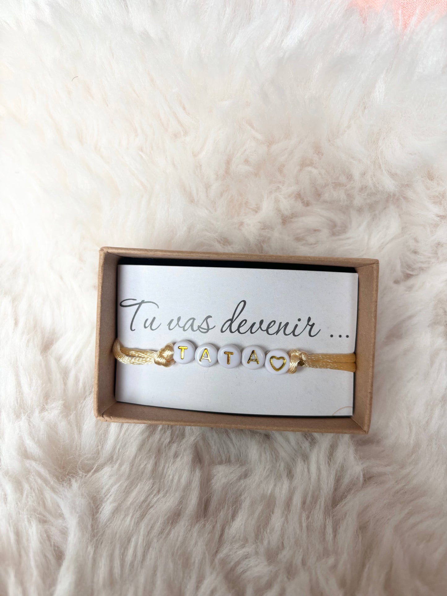 🍼 Bracelet d’annonce de grossesse – “Tu vas devenir…”