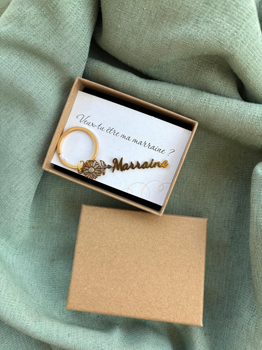 Porte-clés marraine – Demande marraine originale
