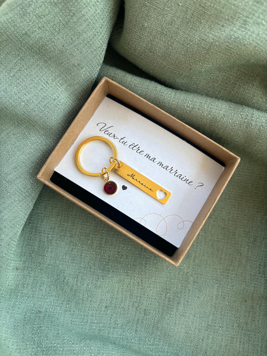 Porte-clés marraine – Demande marraine originale