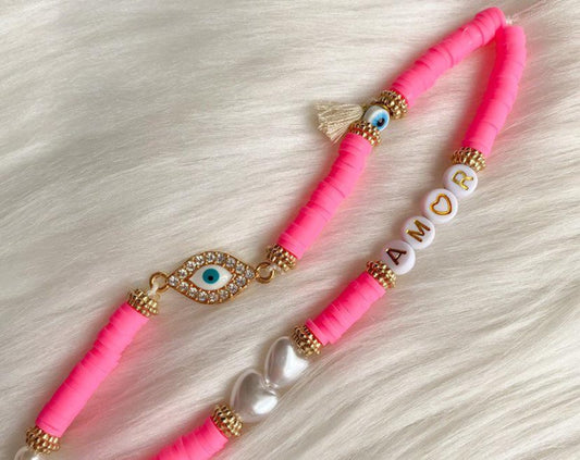 📱 Bijou de téléphone personnalisable – Perles Heishi ✨